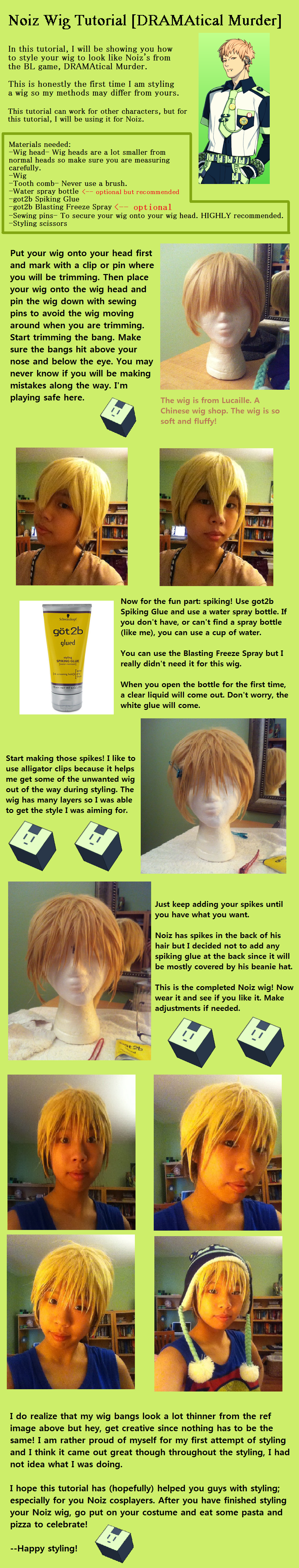 Noiz [DRAMAtical Murder] Wig Tutorial