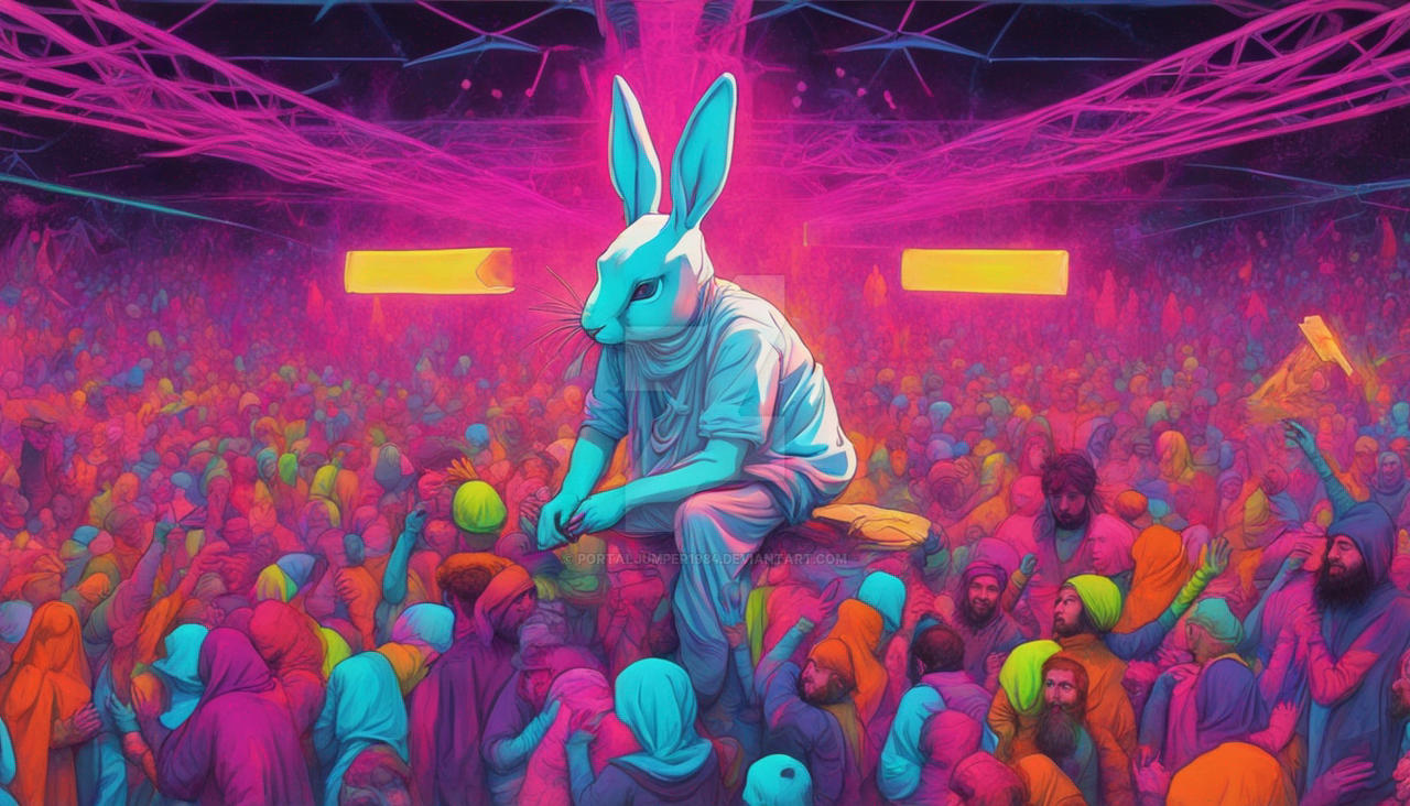 White Rabbit Rave Fit Pinterest Rave rabbit by portaljumper1984 on DeviantArt