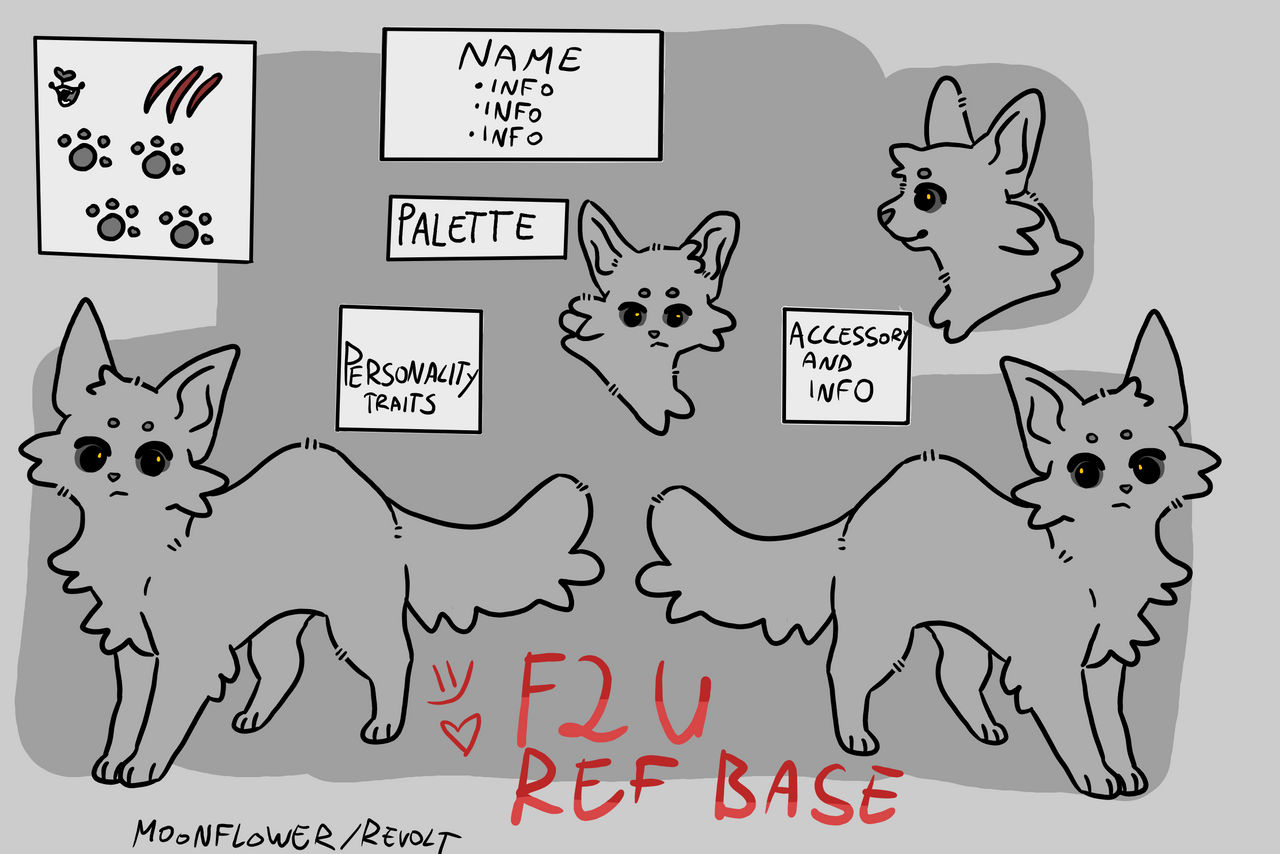 F2U reference sheet base by MoonFlowerxzy on DeviantArt