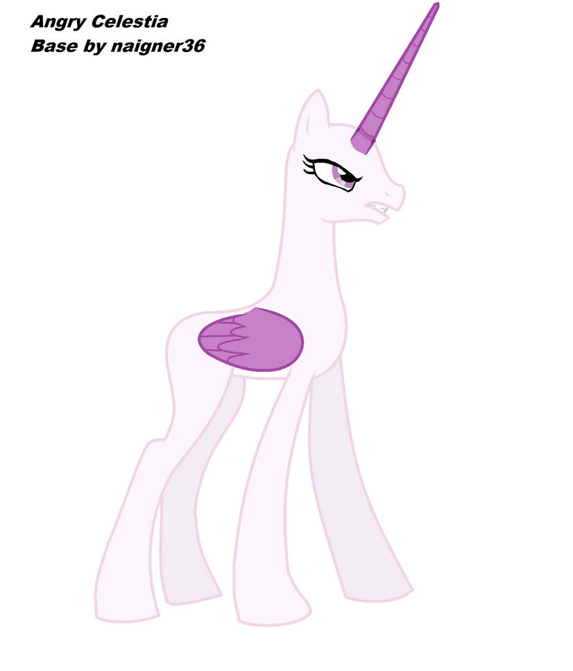 Angsty Base Angry Celestia Base by naigner36 on DeviantArt