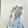 Traditional Drawing of Neko Sasuke Uchiha