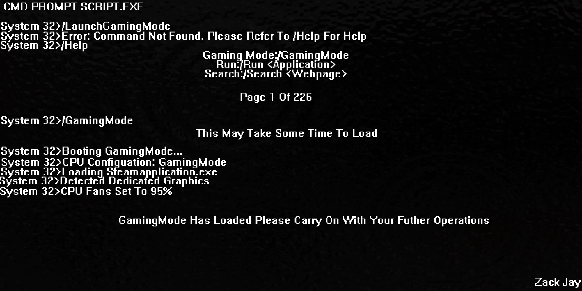 CMD Prompt Gaming Mode (Desktop Wallpaper) by ZackJay12 on DeviantArt