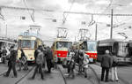 old tram and people. by MCRfreak0815
