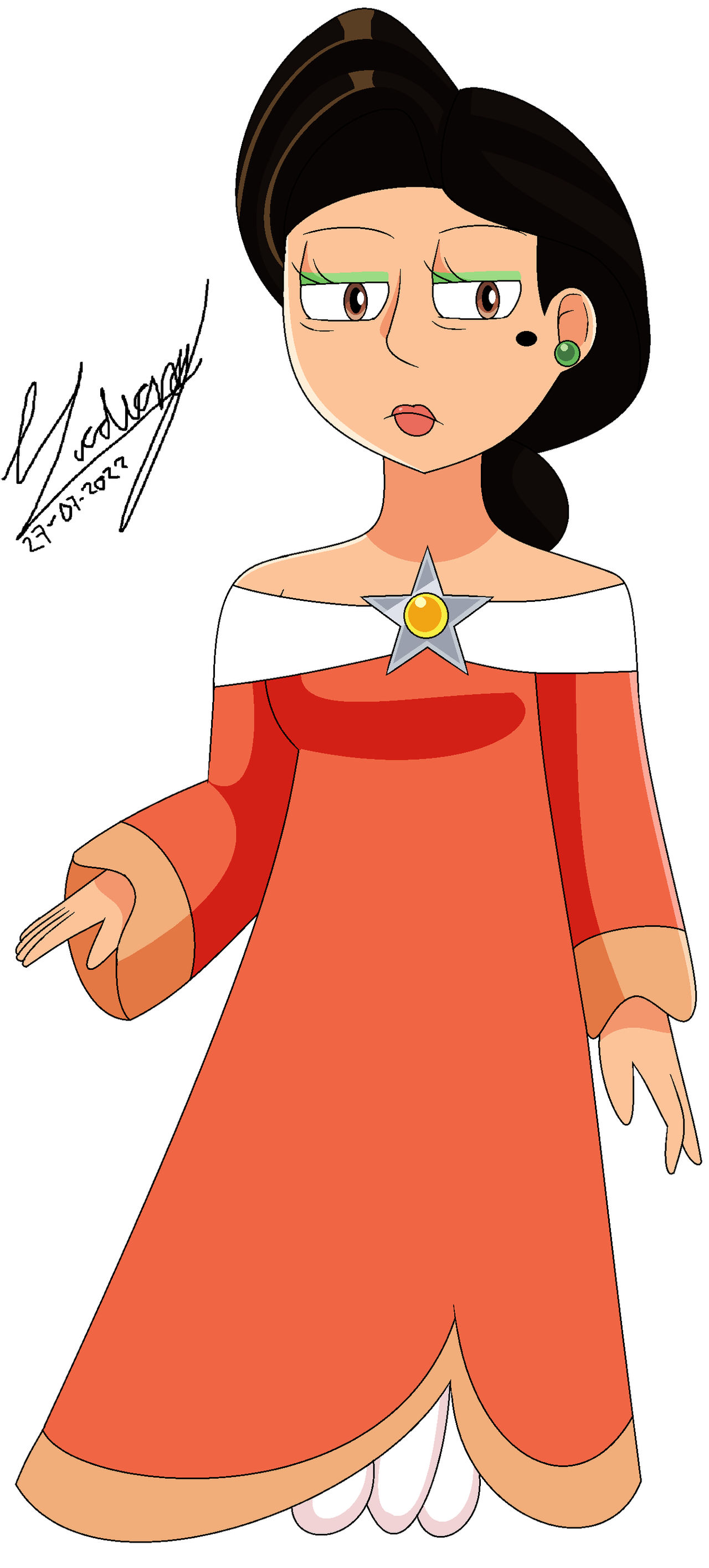 Ming lee in red dress as Rosaline