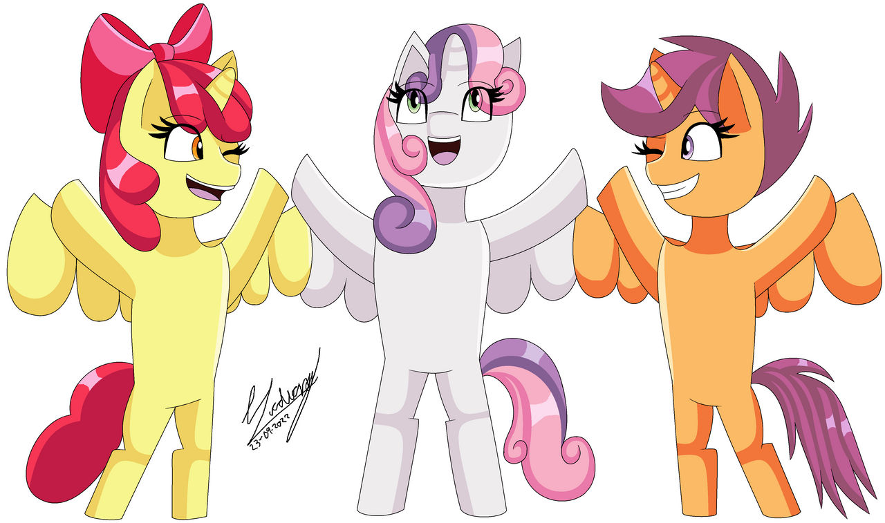 mlp Appleboom, Sweetie belle and Scootaloo as alic