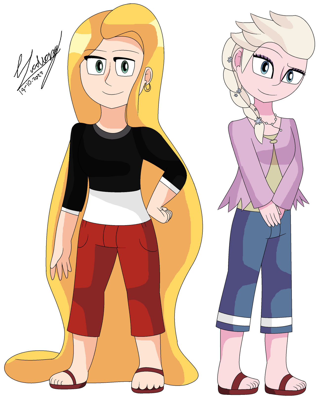 Rapunzel (Sarah Laurence) y Elsa (Kitty Pryde)