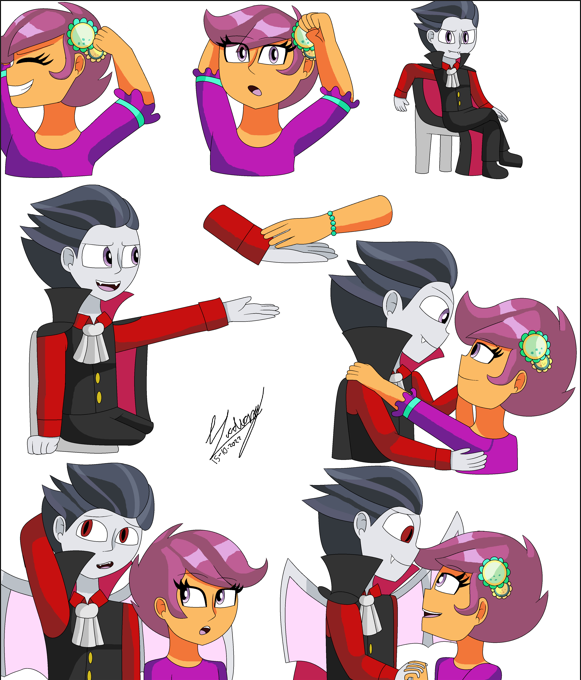 mlp halloween Scootaloo and Vampire Rumble