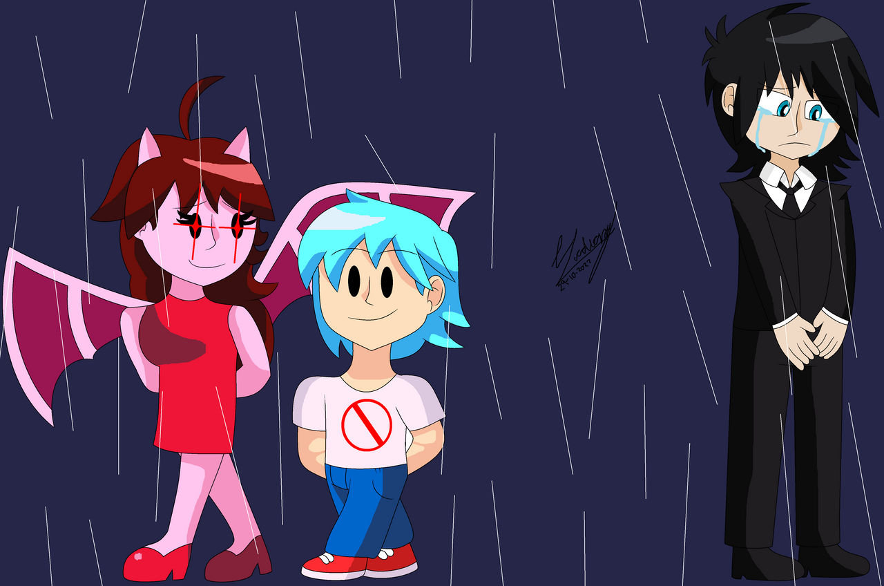 Gf, Bf And Trollino Soaked In The Rain