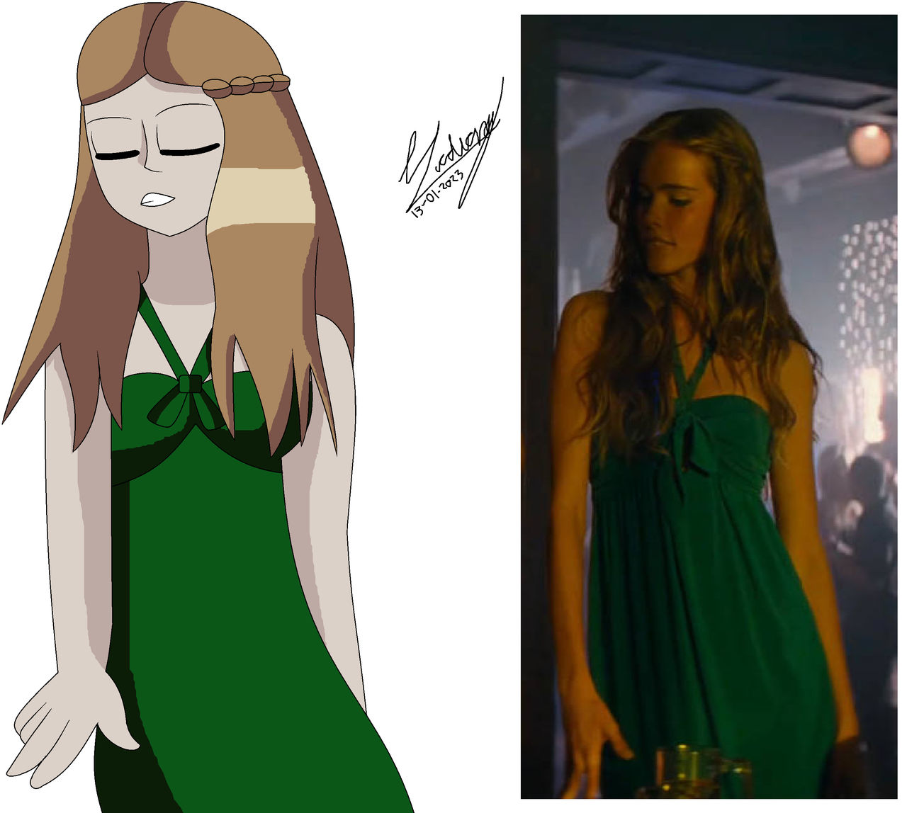 Alice with green dress