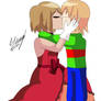 Serena (Pokemon XYZ) kissing Shawn Coover