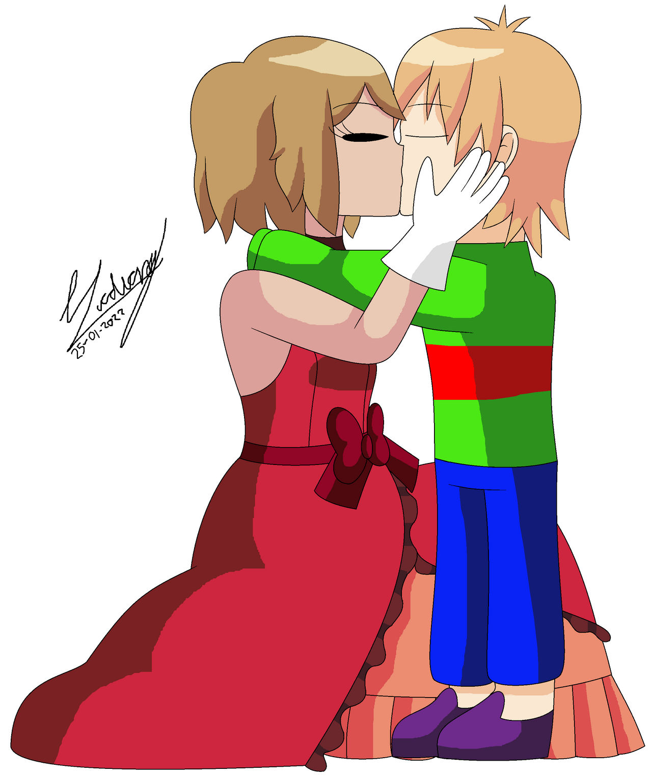 Serena (Pokemon XYZ) kissing Shawn Coover