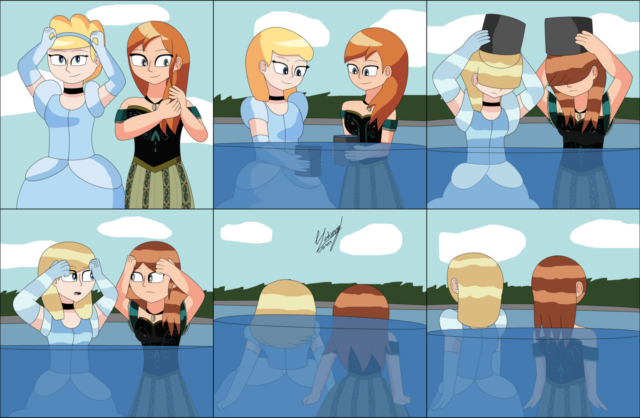 Cinderella and princess Anna