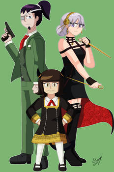 Sara, Mauricio y Sofia como Spyxfamily