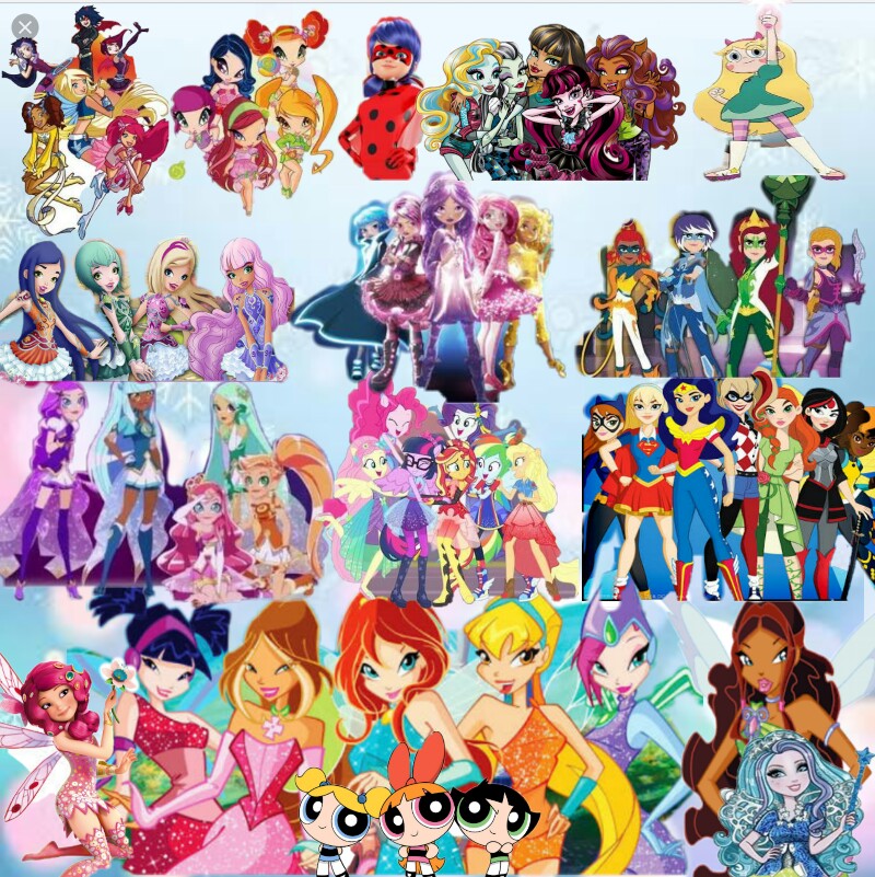 Magical Girls Cartoon All Stars by AngelChan15 on DeviantArt Magical Girls Cartoon All Stars by AngelChan15 on DeviantArt