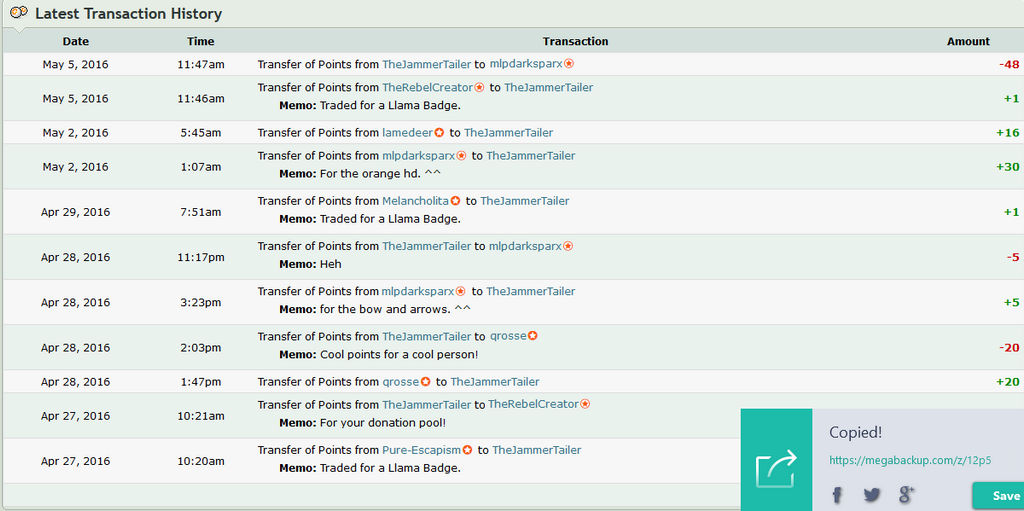 Transaction History by TheJammerTailer on DeviantArt
