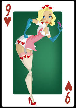 Pin-Up 9 of Hearts Nurse