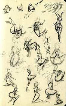 Sketch page 3 poses