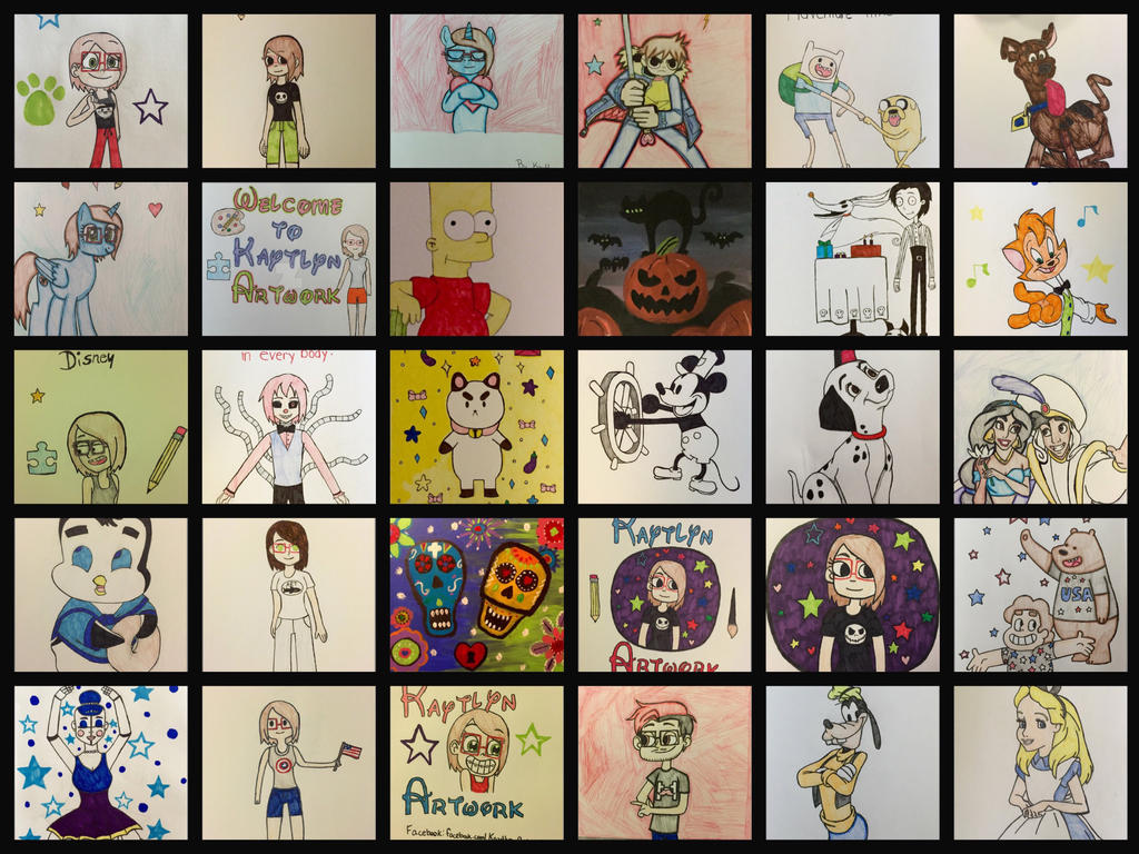 My Artwork 2016 Collage Part 2 by KaytlynArtworkStudio on DeviantArt