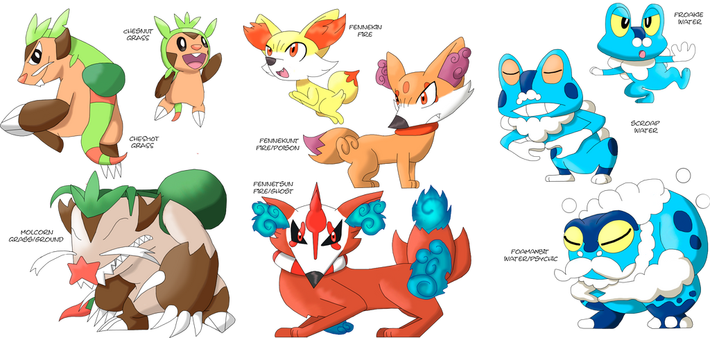 Pokémon X & Y Starters  Pokemon, Pokemon pictures, Pokemon x and y