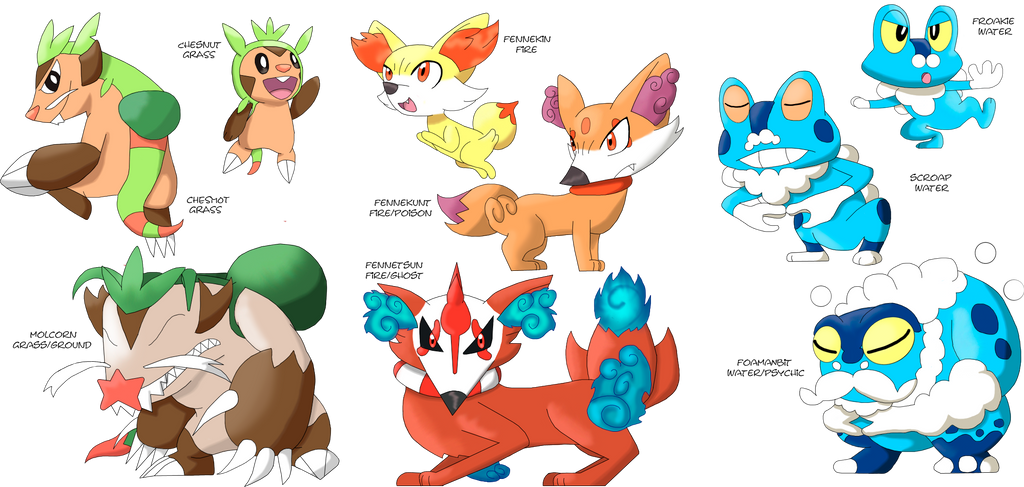 Pokemon X and Y starter evoloution