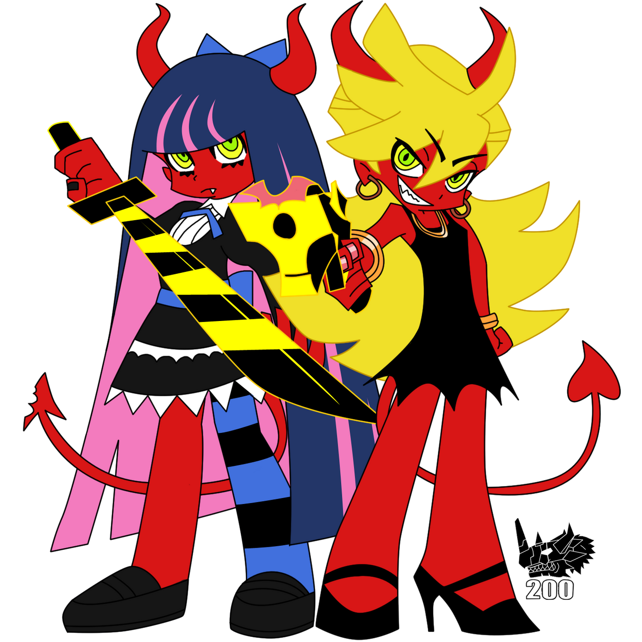 Demon Sisters Panty And Stocking Collab - Demon Panty and Stocking by RZGmon200 on DeviantArt