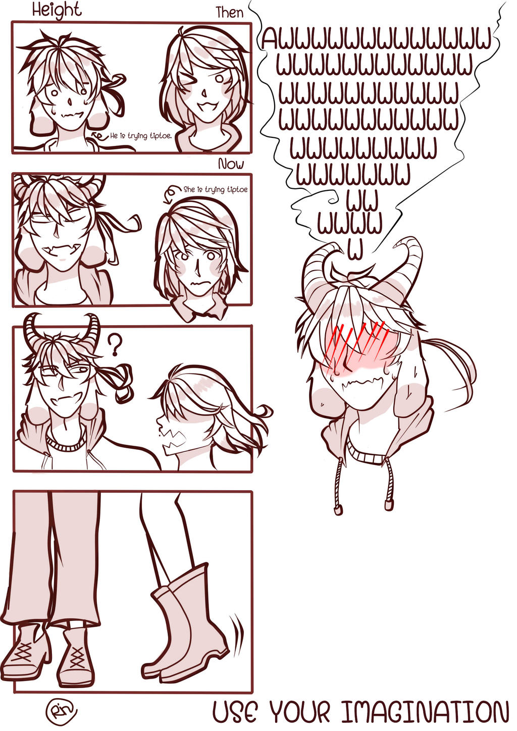 Undertale Height Asriel x Chara by RiNKunG on DeviantArt