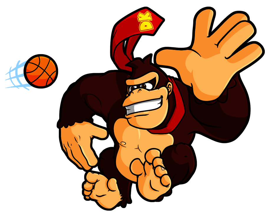 Donkey Kong playing some B-Bal