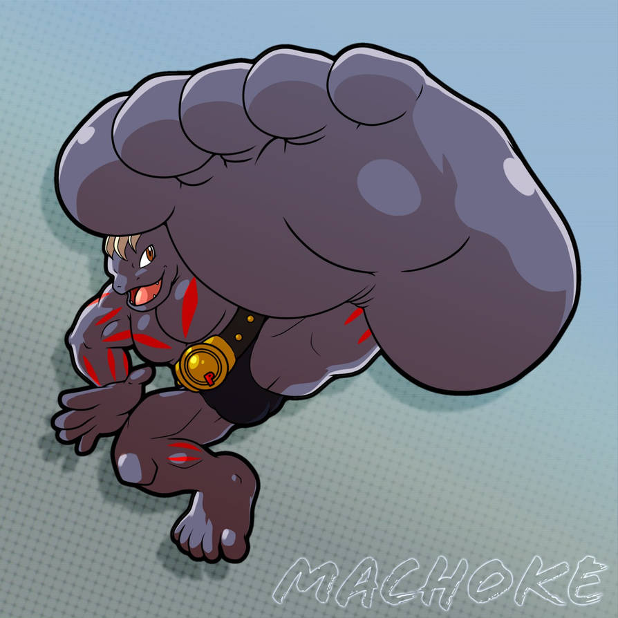 Machoke Flying Kick -HD REMIX- by CatchShiro