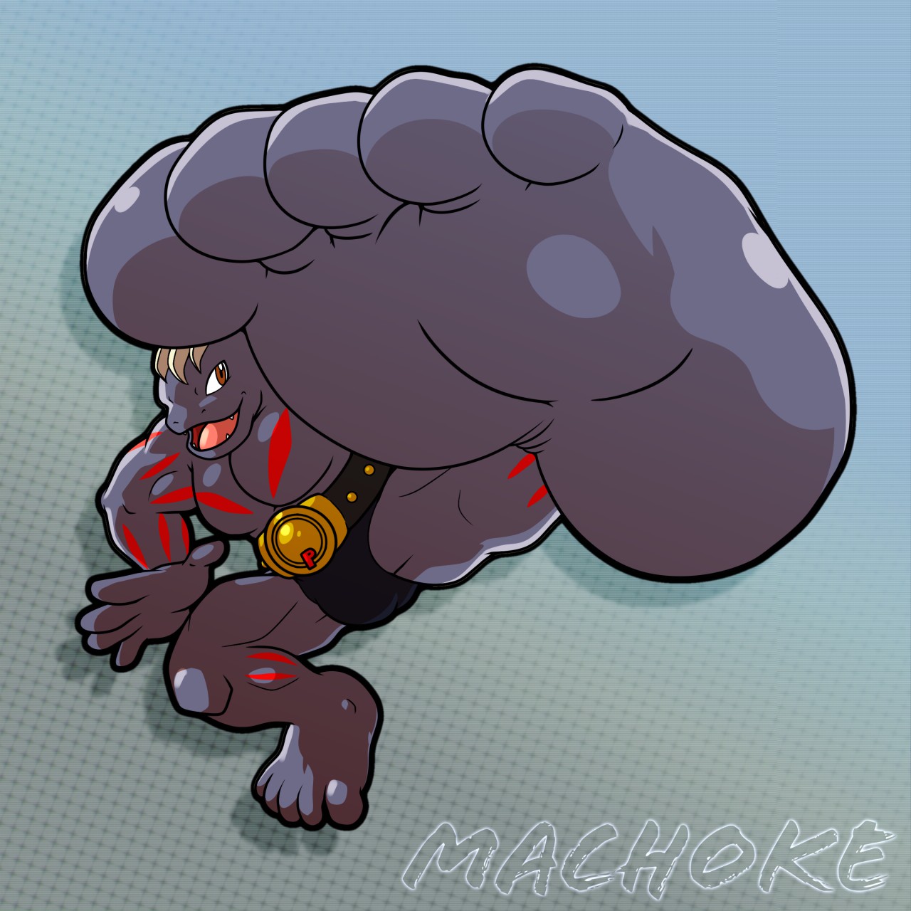 Machoke Flying Kick -HD REMIX- by CatchShiro