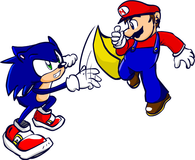 Mario VS. Sonic by CatchShiro on DeviantArt