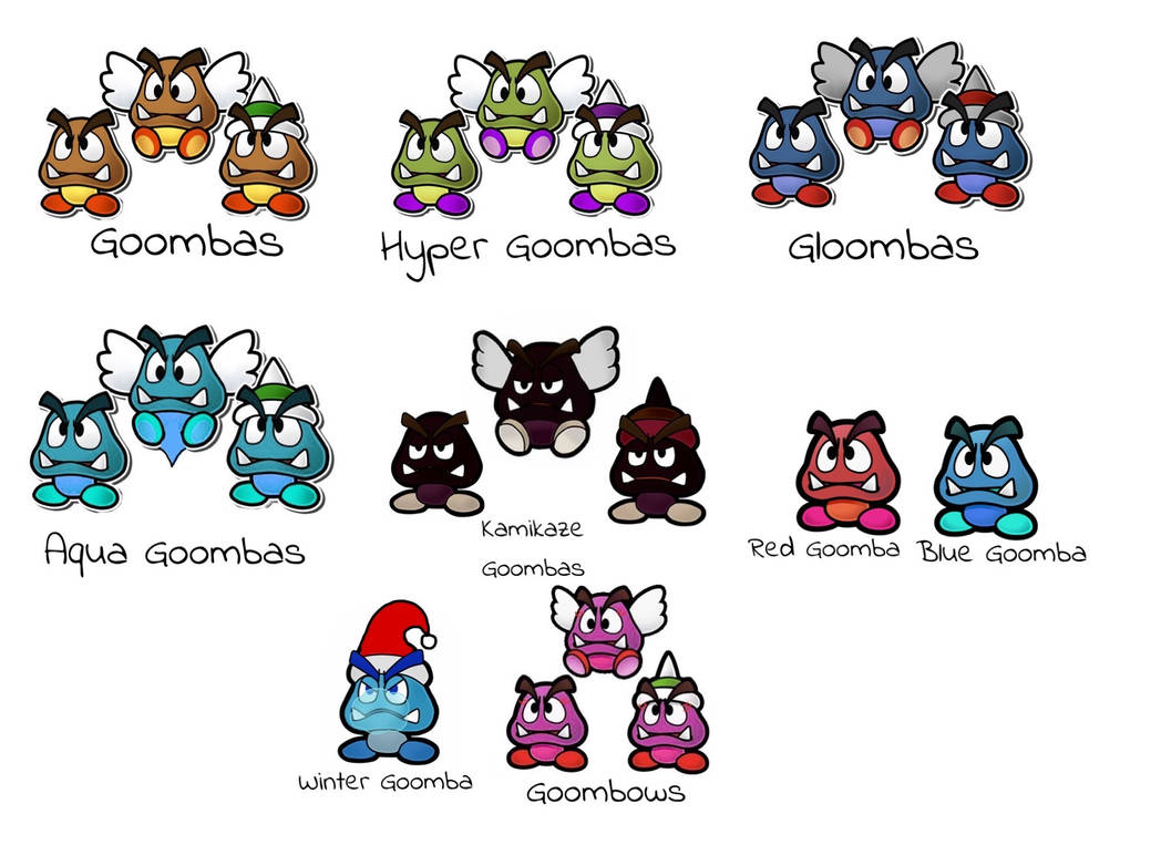 Squogs Paper Mario Paper Mario SD: Goombas by lucyDrawer11 on DeviantArt
