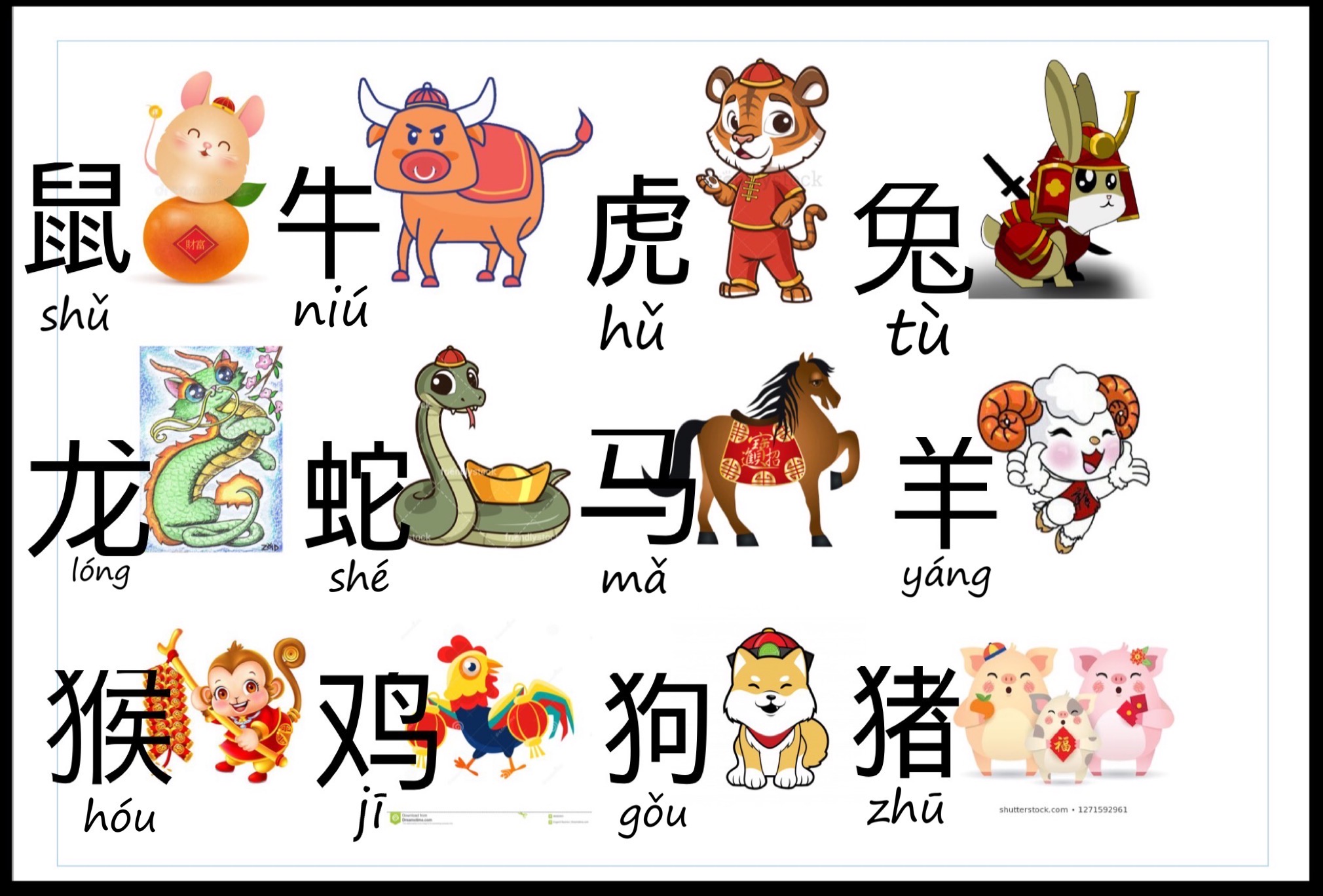 Chinese Zodiac New year Animals by lucyDrawer11 on DeviantArt Chinese Zodiac New year Animals by lucyDrawer11 on DeviantArt