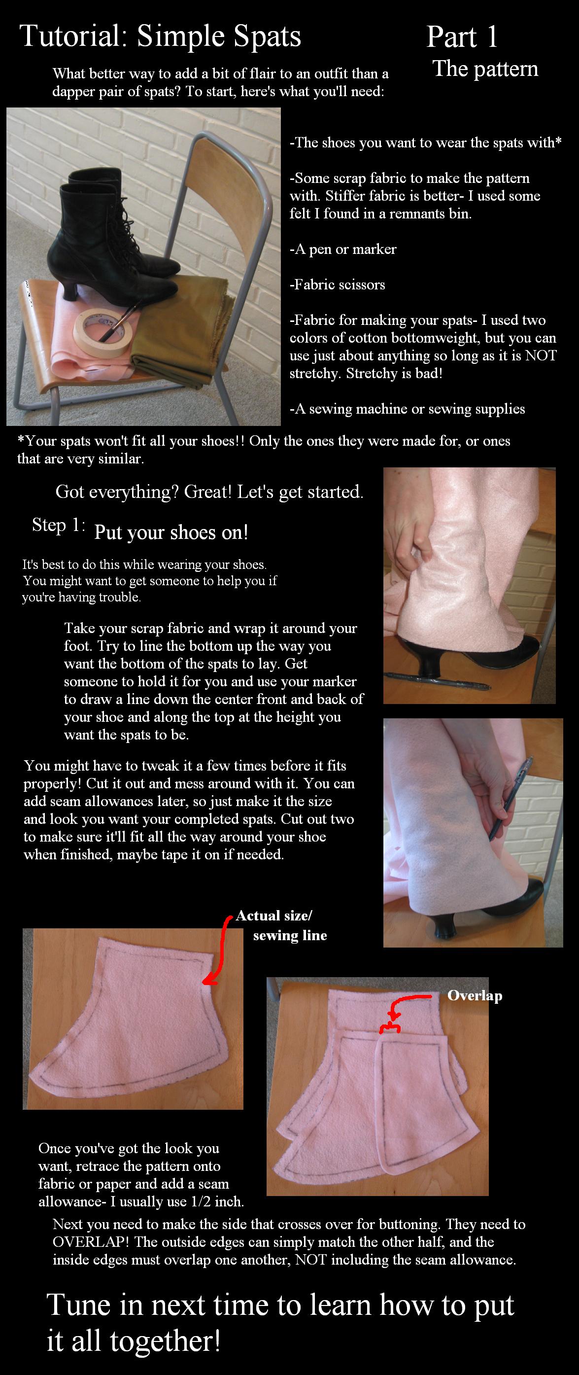 Spats tutorial part 1- pattern