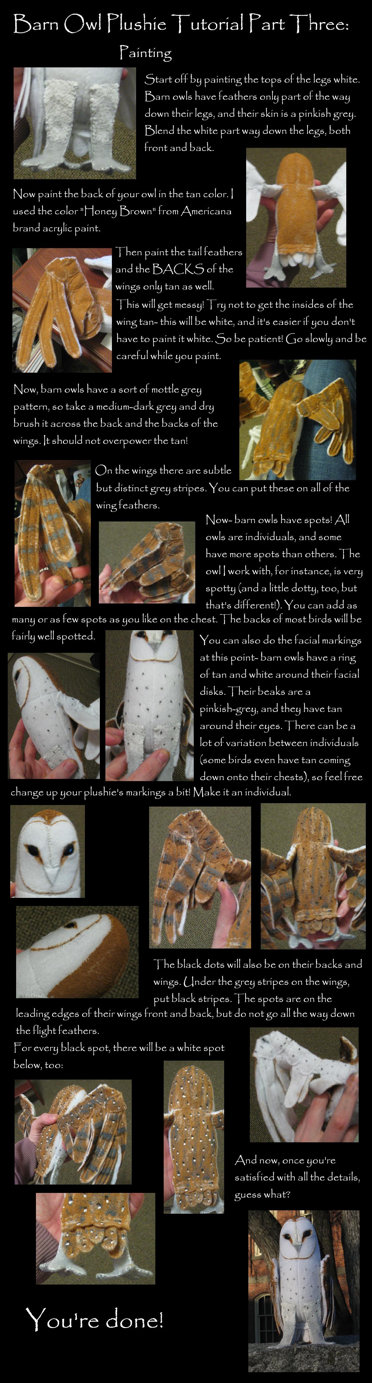 Barn Owl Plush Tutorial Part 3
