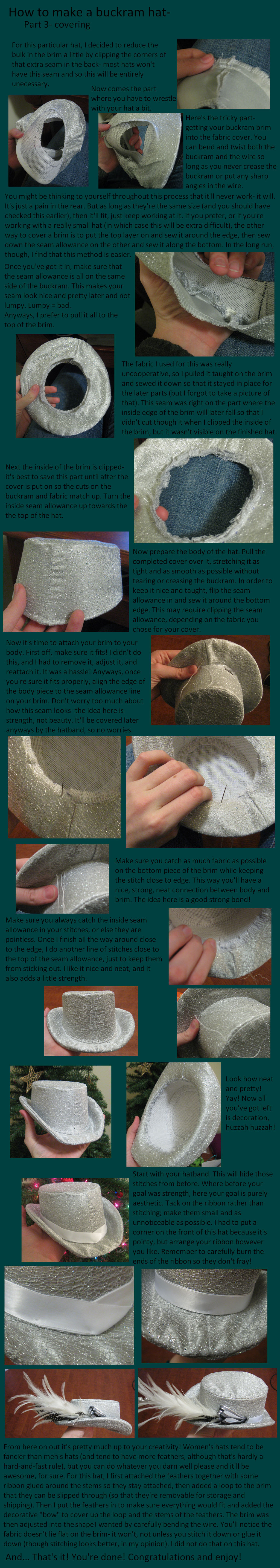 Tutorial: Buckram hats part 3