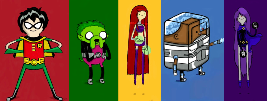 Teen titans Adventure Time mix