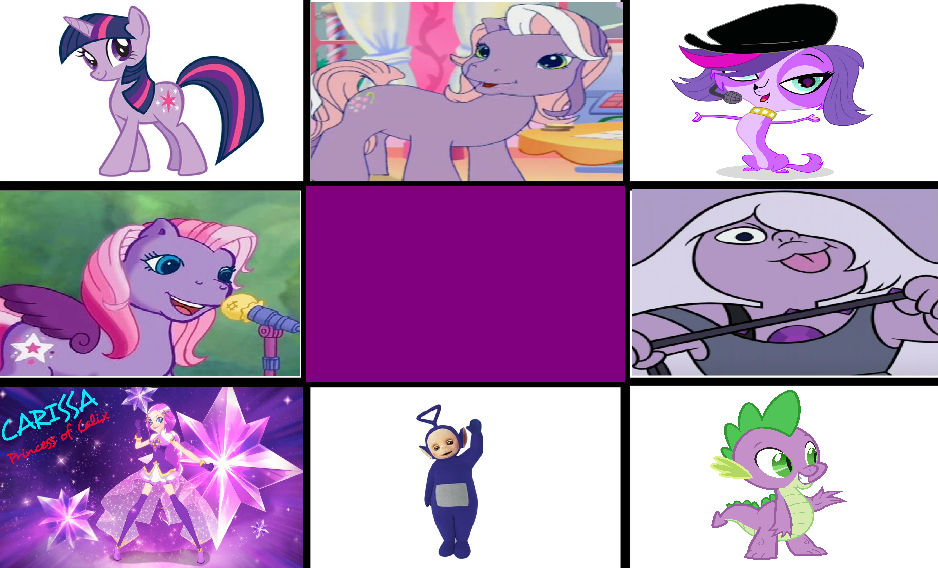 My Favourite Purple Characters by leahrow on DeviantArt