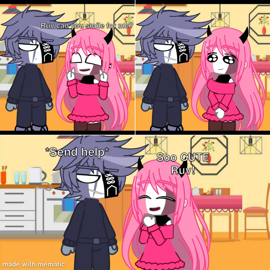 Sarv teaching Ruv how to smile (FNF Fanart) by AaliyahTheAngelGirl on ...