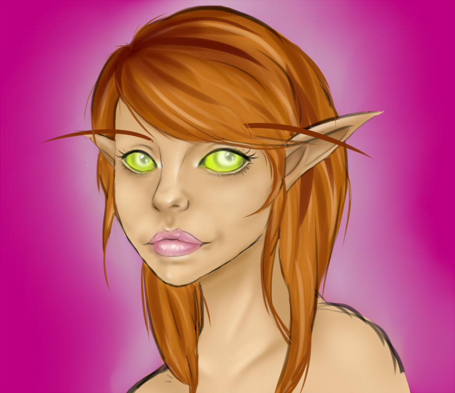 Blood Elf Portrait by ImKittyBunBun on DeviantArt