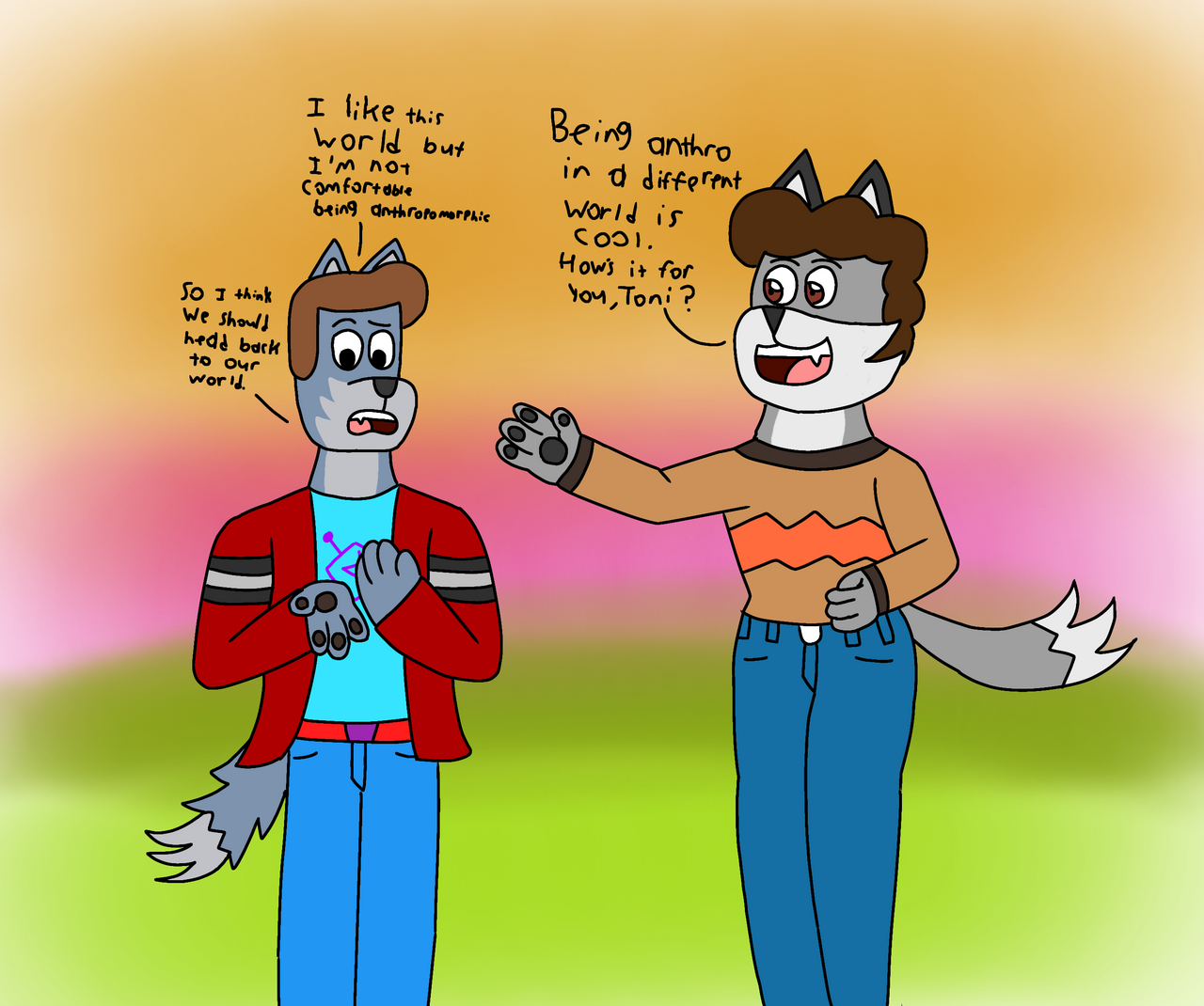 Toni and Tyler become furries by VforVallhala on DeviantArt