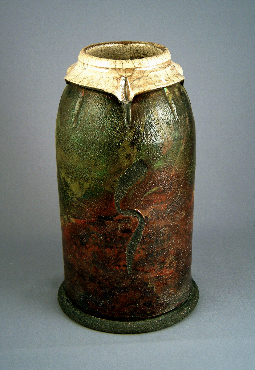 Raku Vase