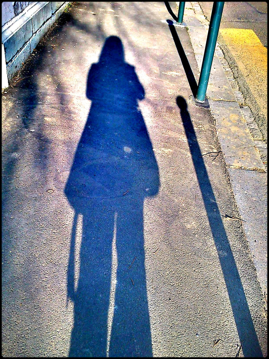 Big own shadow
