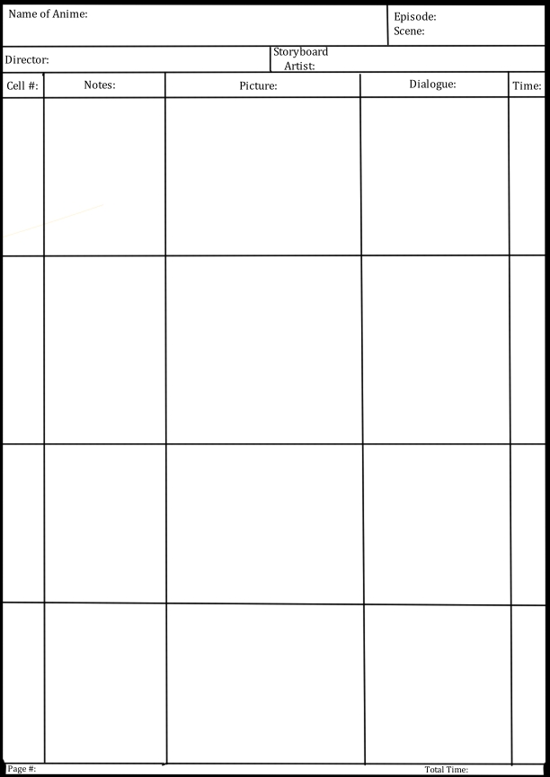 Anime Storyboard Template by CassyHattori36 on DeviantArt