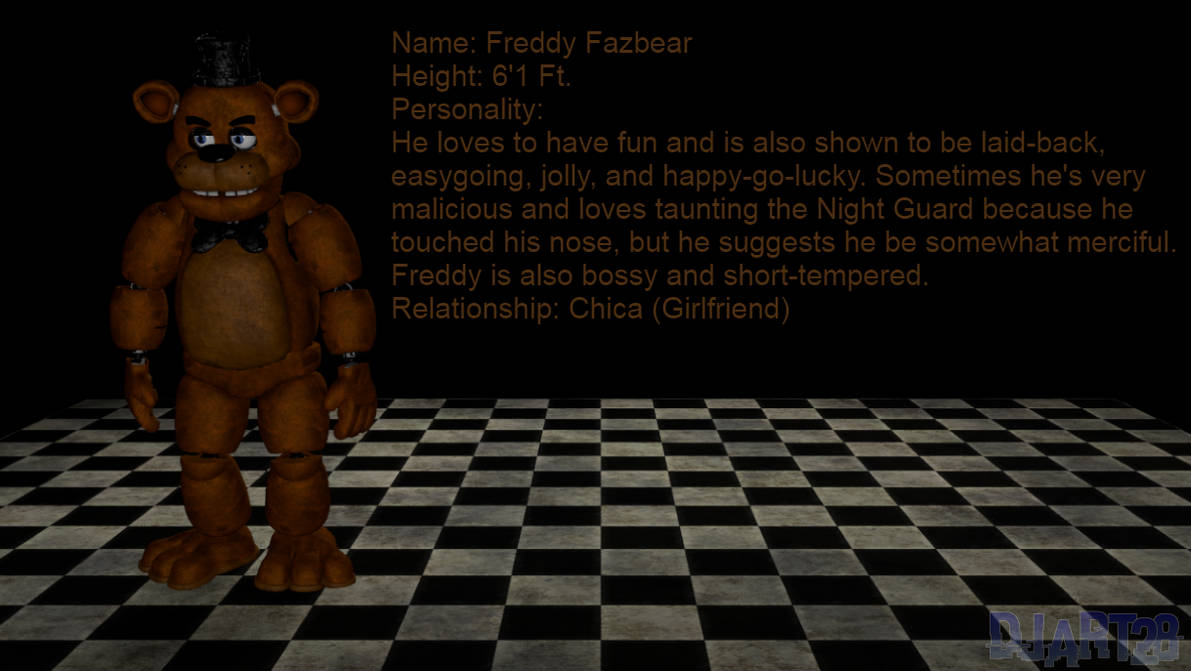 Fnaf all freddy's height chart (my opinion) by Radio_Noises on