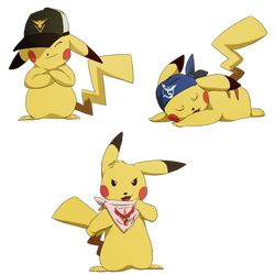 Team Valor/Mystic/Instinct Pikachu