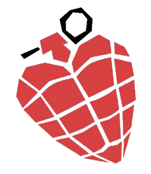 Transparent Heart hand grenade