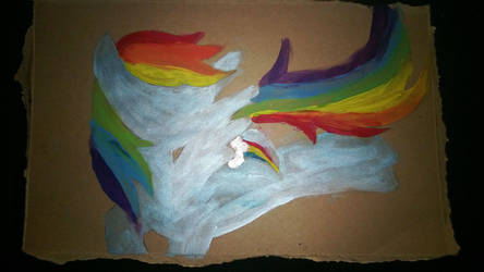 Rainbow Dash Finger Painting~ :D