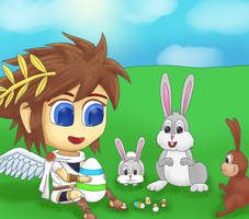 Chibi Pit And His Easter Bunnies