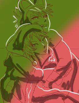 Kiri and bakugo chrismas