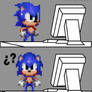 sonic on computer Meme
